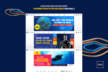 Scuba Diving School & Water Sports Facebook Cover