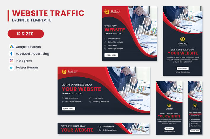 Website Traffic Adwords Banner Template