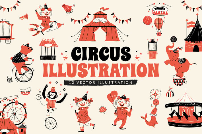 Circus Illustration Set