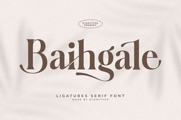 Baihgale Ligature Serif Font
