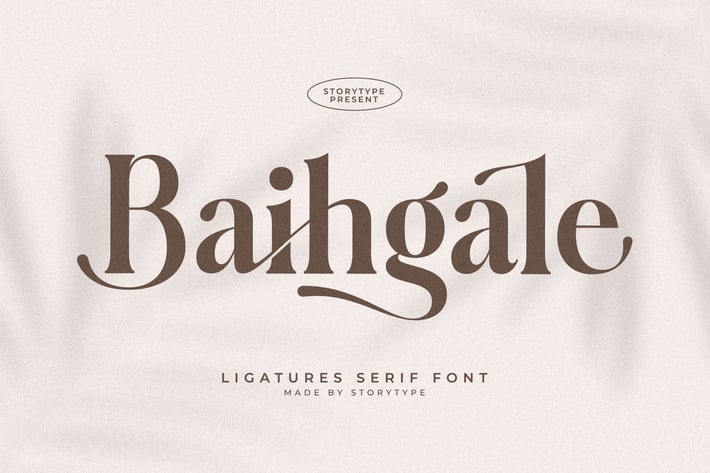 Baihgale Ligature Serif Font