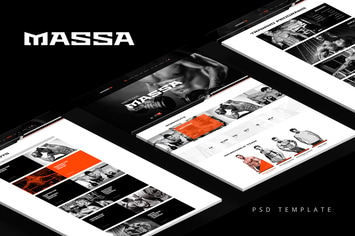 Massa — Fitness/Gym/Sports Blog PSD Template