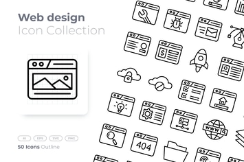 Web Design Outline Icon