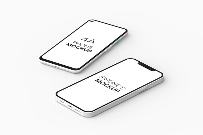 4A Phone & iPhone 12 Mockup