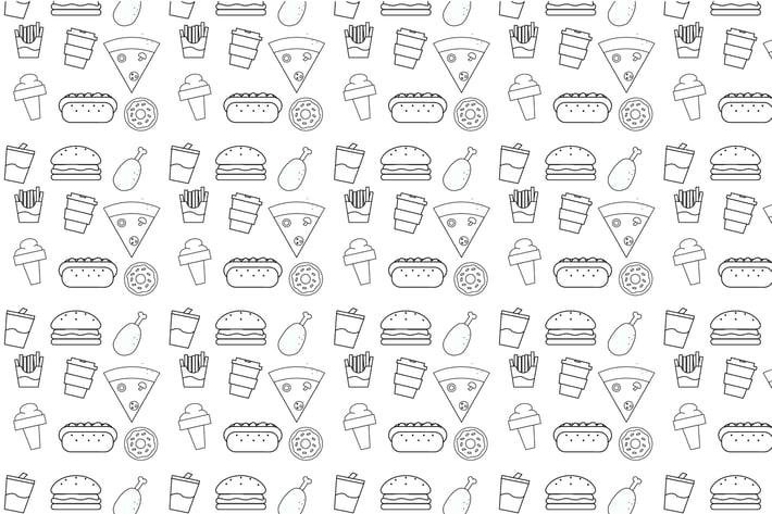 Food pattern illustration