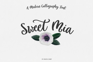 Sweet Mia modern calligraphy font