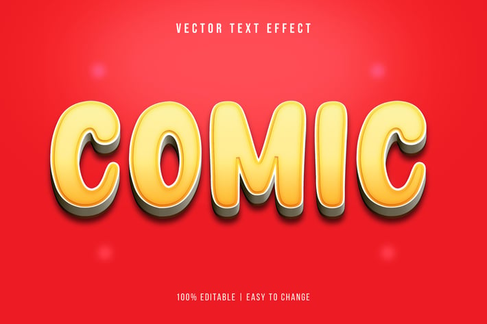 Comic 3D Text Effect - Cartoon Style