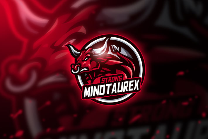 Minotaur red - Mascot & Esport Logo