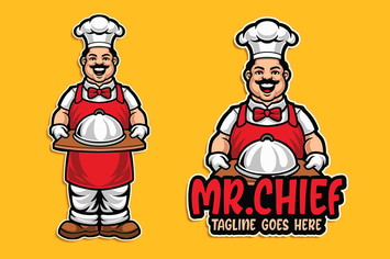 Mr. Chief Character Logo Template