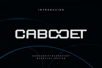 Cabooet - Sans Serif Techno Font