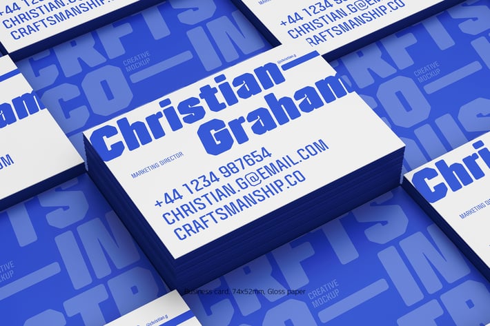Business card stack gross (74x52mm)