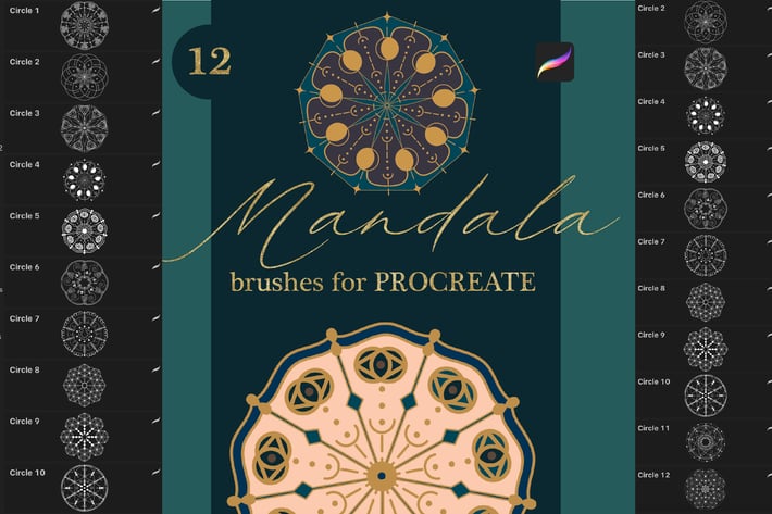 Mandala brushes for Procreate