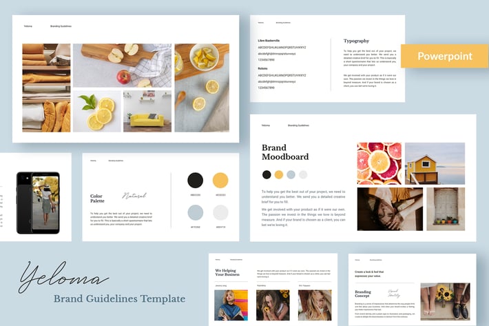 Yeloma - Branding Presentation Template Powerpoint