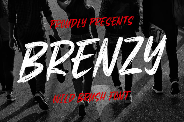 Brenzy - Wild Brush Font