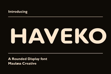 Haveko Rounded Display Font