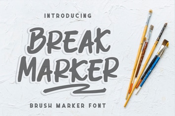 Break Marker - Brush Marker Font