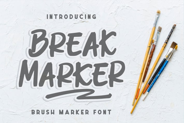Break Marker - Brush Marker Font