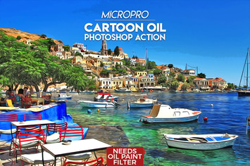 MicroPro Cartoon Oil Photoshop Action