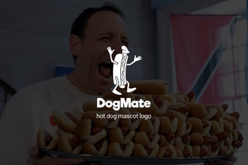 Dogmate : Hot Dog Mascot Logo