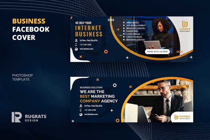 Business R8 Facebook Cover Template