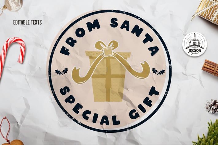 Santa T-Shirt. Christmas Vector Print, Holiday SVG