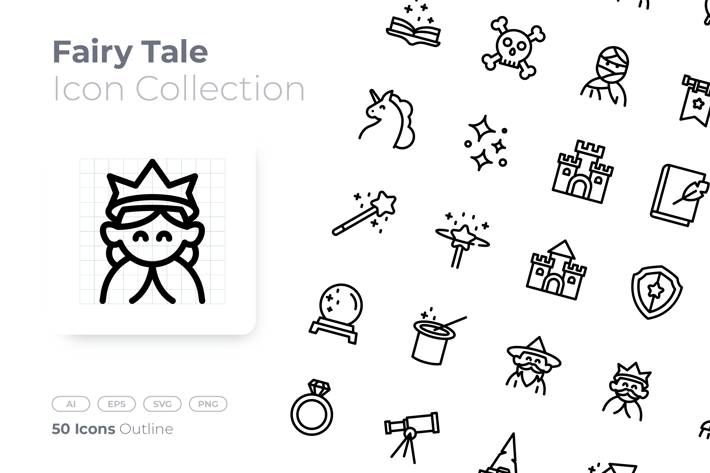 Fairy Tale Outline Icon