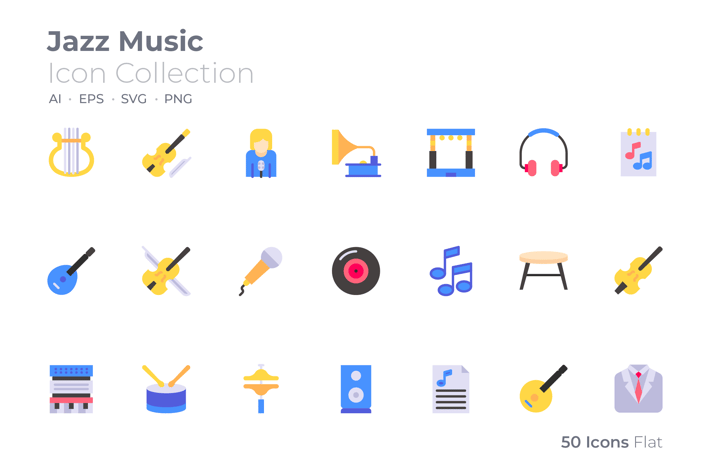 Jazz Music Color Icon