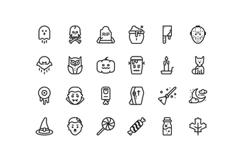 24 Halloween icons