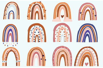 Rainbow Pattern Illustration