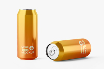 Glossy Aluminium Can Mockup