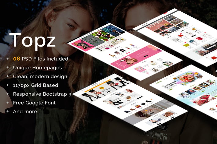 Topz - Multipurpose eCommerce PSD Template