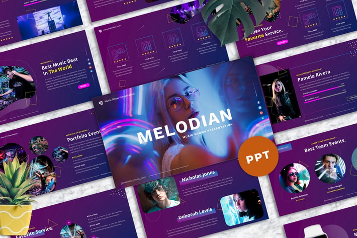 Melodian - Music Industrial PowerPoint Template