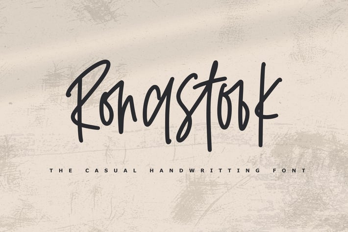 Ronastook - Minimal Handwritting Font