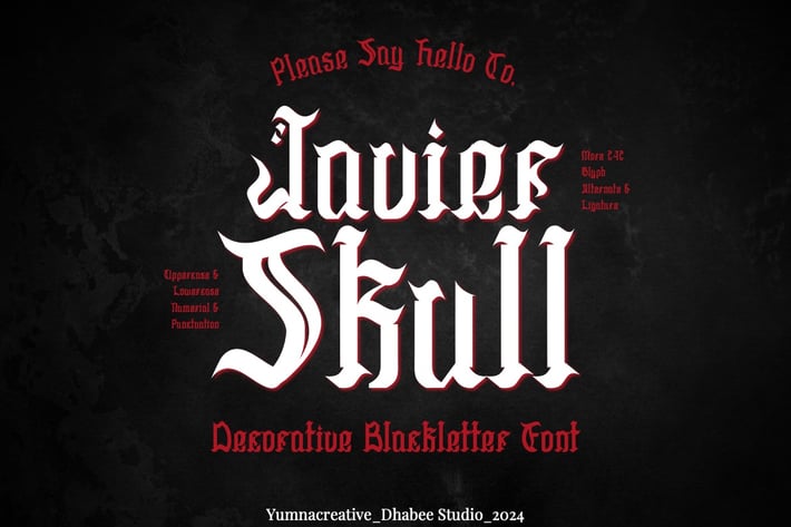 Javier Skull - Decorative Blackletter Font