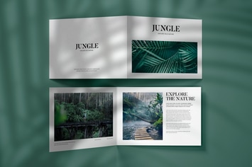 Horizontal Bifold Brochure Mockup