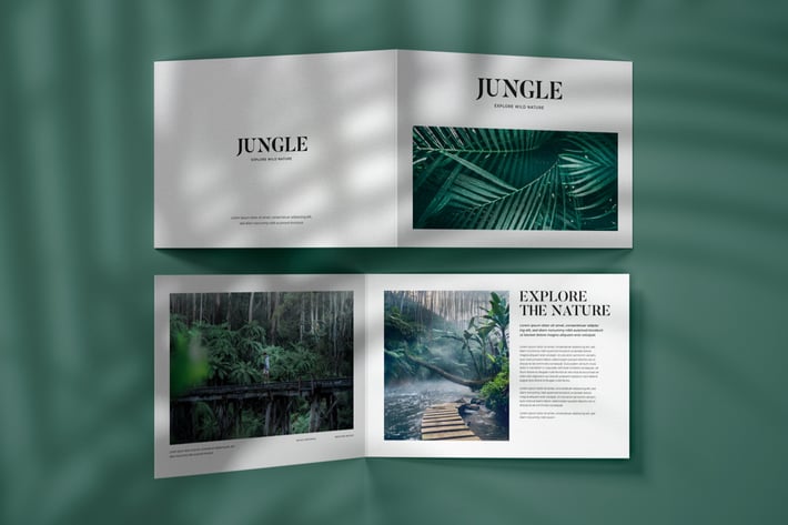 Horizontal Bifold Brochure Mockup