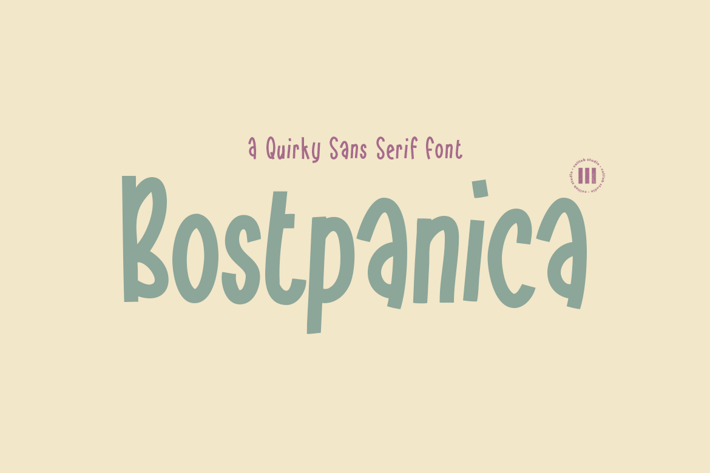 Bostpanica - A Playful Font