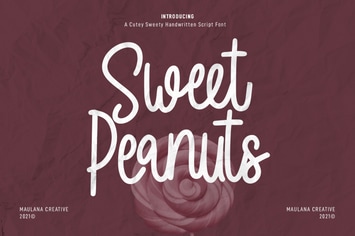 Sweet Peanuts Cutey Handwritten Script Font