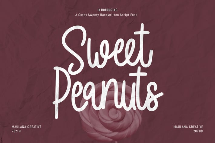 Sweet Peanuts Cutey Handwritten Script Font
