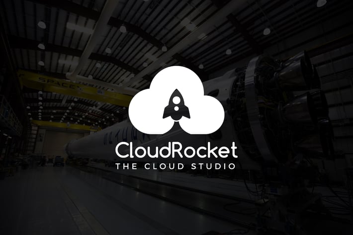 CloudRocket : Negative Space Rocket Logo