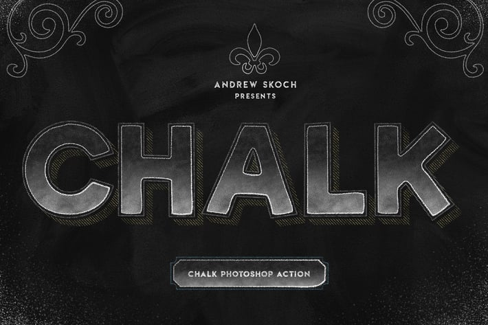 Chalk Lettering - Photoshop Action