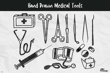 Hand Drawn Medical Tools