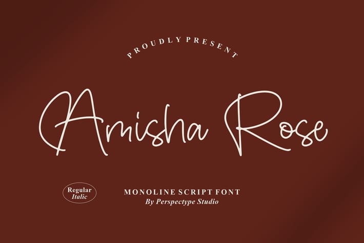 Amisha Rose Monoline Script Font