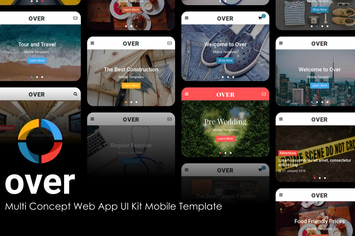 Over - MultiConcept Web App UI Kit Mobile Template