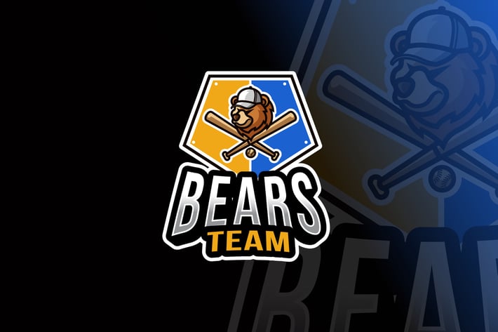 Bears Baseball Logo Template