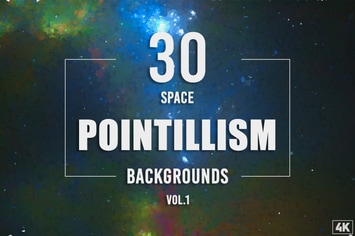 30 Pointillism Space Backgrounds - Vol. 1