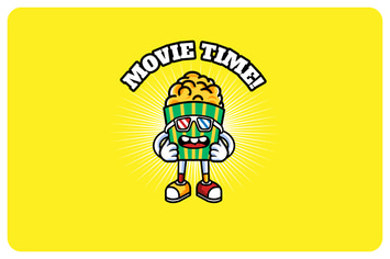 Pop Corn Movie - Mascot & Esport Logo