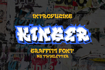 KINGER - Graffiti Display Font 
