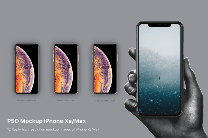 PSD Mockup iPhone Xs/Max 