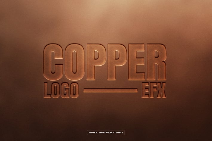 Copper Metal Text & Logo Effect
